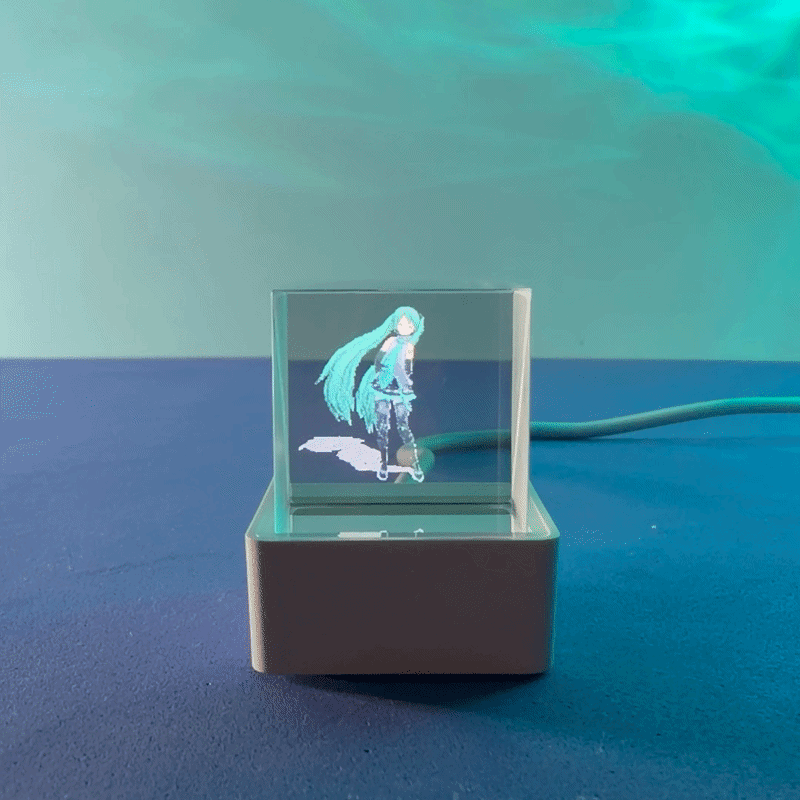 Cubo de Cristal Holográfico 3D