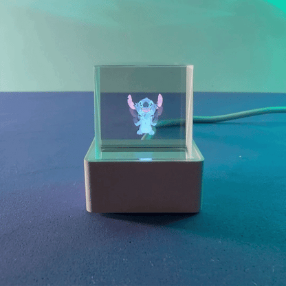 Cubo de Cristal Holográfico 3D